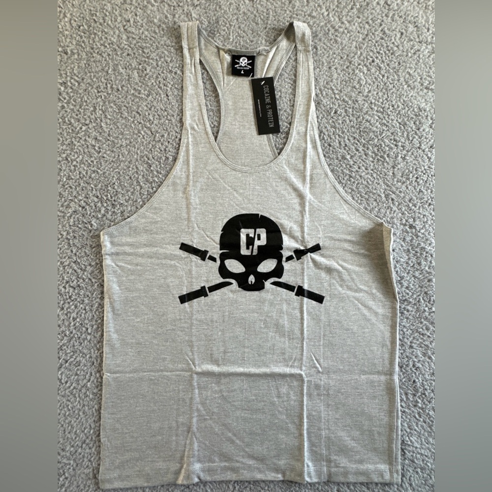 Cocaine and Protein ALPHA Gym  Mens Vest Tank Top NWT  L